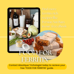Persian nut bars - food for ferritin