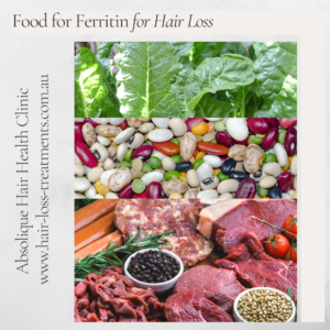 Food for ferritin with Absolique Trichologist